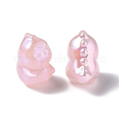 UV Plating Rainbow Iridescent Acrylic Beads&nbsp;PACR-M003-15