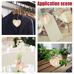 Burlap Table Numbers Cards&nbsp;AJEW-WH0248-115