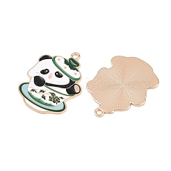 Cute Panda Teapot Alloy Enamel Pendants&nbsp;PALLOY-A024-02KCG