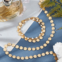 6.5 Feet Flat Round Brass Link Chains&nbsp;DIY-CA0002-20