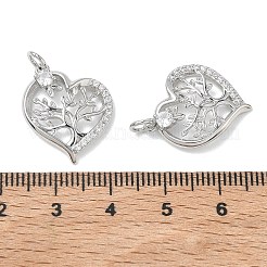 SHEGRACE Valentine's Day Brass Clear Cubic Zirconia Pendants&nbsp;XGRQ3K059-558P