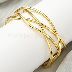 Brass Cuff Bangles for Women&nbsp;BJEW-F513-06G