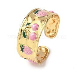 304 Stainless Steel Enamel Open Cuff Bangles for Women&nbsp;BJEW-K294-02G