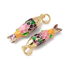 Brass Enamel Pendants&nbsp;KK-C143-44C-G01
