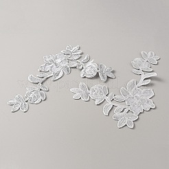 Flower Polyester Computerized Embroidery Sew on Patches&nbsp;PATC-WH0001-75A