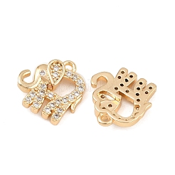 Brass Micro Pave Cubic Zirconia Pendants&nbsp;KK-K407-53G
