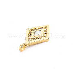 Brass Cubic Zirconia Pendants&nbsp;KK-T004-102-NF