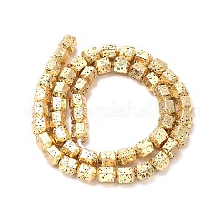 Electroplated Natural Lava Rock Beads Strands&nbsp;G-G984-09KCG