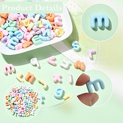 Letter Opaque Resin Cabochons&nbsp;CRES-CJZ0001-02
