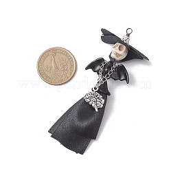 Halloween Polyester & Alloy & Synthetic Turquoise & Brass Big Pendants&nbsp;PALLOY-JF04559