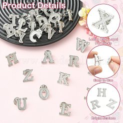 26Pcs Letter A~Z Alloy Lapel Pin Backs&nbsp;JEWB-CJZ0001-03P