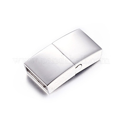 Tarnish Resistant 304 Stainless Steel Magnetic Clasps with Glue-in Ends&nbsp;STAS-I011-04