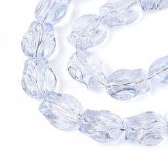 Baking Paint Transparent Glass Beads Strands&nbsp;DGLA-N017-02F