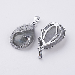Natural Labradorite Pendants&nbsp;X-G-E442-04S