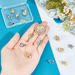 16Pcs 8 Style Alloy Clip-on Earring Findings&nbsp;FIND-UN0002-95