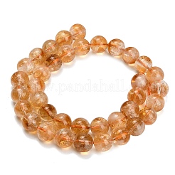 Hearted Natural Citrine Beads Strands&nbsp;GG-T002-A01-10mm