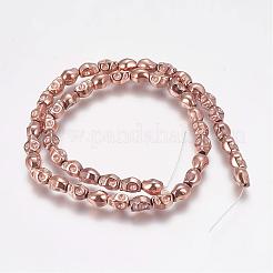 Grade AA Non-Magnetic Synthetic Hematite Bead Strands&nbsp;G-G652-28RG