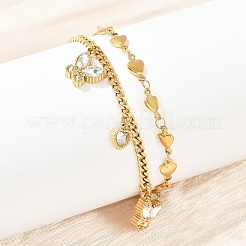 304 Stainless Steel Multi-strand Bracelets&nbsp;BJEW-G747-06G