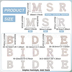5 Sets 5 Styles Plastic Pearl Rhinestone and Non-woven Fabric Cloth Patches&nbsp;DIY-FG0005-46