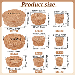 56Pcs 9 Style Cork Bottle Stoppers&nbsp;FIND-BC0005-30