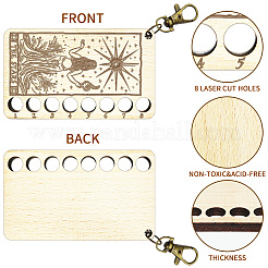 2Pcs 2 Style 8-Position Wood Embroidery Thread Storage Trays&nbsp;DIY-WH0625-001