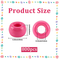 800Pcs Spray Painted Plastic Beads&nbsp;KY-SP0001-56B