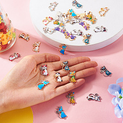 32Pcs 16 Styles Alloy Enamel Pendants&nbsp;FIND-TA0004-80