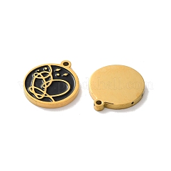 Ion Plating(IP) 304 Stainless Steel Enamel Charms&nbsp;STAS-M102-44G