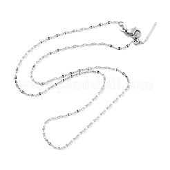 Adjustable 304 Stainless Steel Dapped Chain Necklaces&nbsp;LS-NJEW-K270-02P