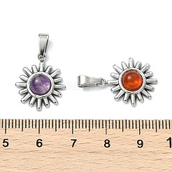 Natural Mixed Stone Pendants&nbsp;PALLOY-JF05607-02