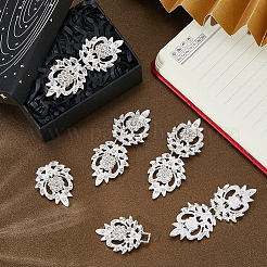 5Pcs Alloy & Crystal Rhinestone Snap Lock Clasps&nbsp;FIND-FH0008-91S