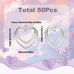 50Pcs Tibetan Style Alloy Open Back Bezel Connector Charms&nbsp;TIBE-SC0004-58