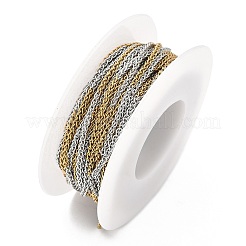 Two Tone 304 Stainless Steel Wheat Chains&nbsp;CHS-K023-10GP