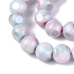 Ombre Effect Dyed Electroplate Opaque Glass Beads Strands&nbsp;EGLA-Q130-01A-20