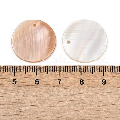 Dyed Natural Flat Round Shell Pendant&nbsp;SHEL-P003-06A