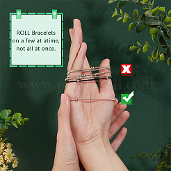 18Pcs 6 Colors Stainless Steel Satellite Chains Stretch Bracelets Set for Women&nbsp;BJEW-BC0001-27