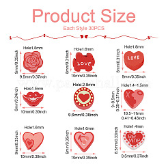 Valentine's Day Theme Handmade Polymer Clay Beads&nbsp;FIND-CW0001-25