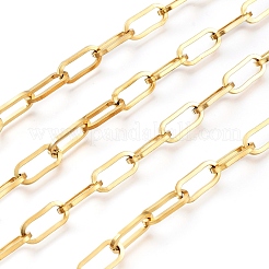 Ion Plating(IP) 304 Stainless Steel Paperclip Chains&nbsp;CHS-D030-02G