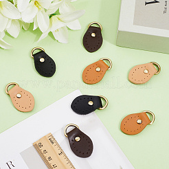 8Pcs 4 Colors Cowhide Zipper Heads&nbsp;PURS-CL0001-01B