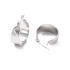 Non-Tarnish 304 Stainless Steel Thick Hoop Earrings for Women&nbsp;LS-EJEW-P198-04P