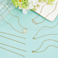 12Pcs 4 Styles 304 Stainless Steel Cable Chain Necklace Making&nbsp;STAS-SC0010-23G