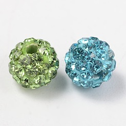Grade A Rhinestone Pave Disco Ball Beads&nbsp;RB-Q100-M