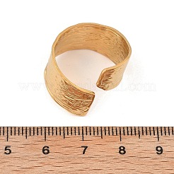 304 Stainless Steel Open Cuff Ring for Women&nbsp;RJEW-M049-01G-03