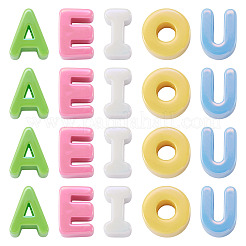 30Pcs 5 Styles UV Plating Opaque Acrylic Beads&nbsp;SACR-TA0001-63