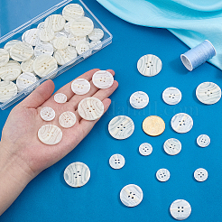 70Pcs 7 Styles Resin Buttons&nbsp;BUTT-PH0001-73