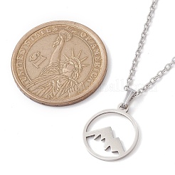 Non-Tarnish 201 Stainless Steel Pendnat Necklaces&nbsp;NJEW-JN04764-02