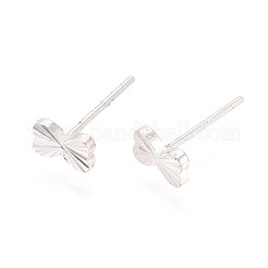 925 Sterling Silver Bowknot Stud Earrings&nbsp;STER-N017-15S