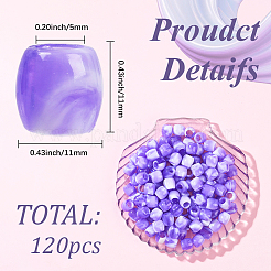 120Pcs ABS Plastic Imitation Pearl European Beads&nbsp;FIND-SC0019-25