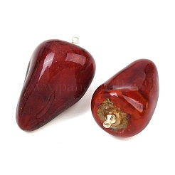 Epoxy Resin & Dried Chili Pepper Pendants&nbsp;RE-CBAAE94-04G