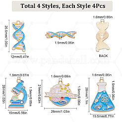 16Pcs 4 Styles Alloy Enamel Pendants&nbsp;FIND-SC0011-01